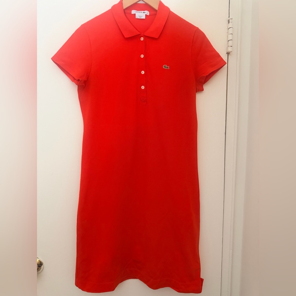 Lacoste Orange Polo Dress, size 40/M